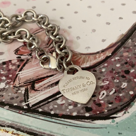 Tiffany & Co 925 Heart Tag Charm Bracelet - Picture 14 of 15
